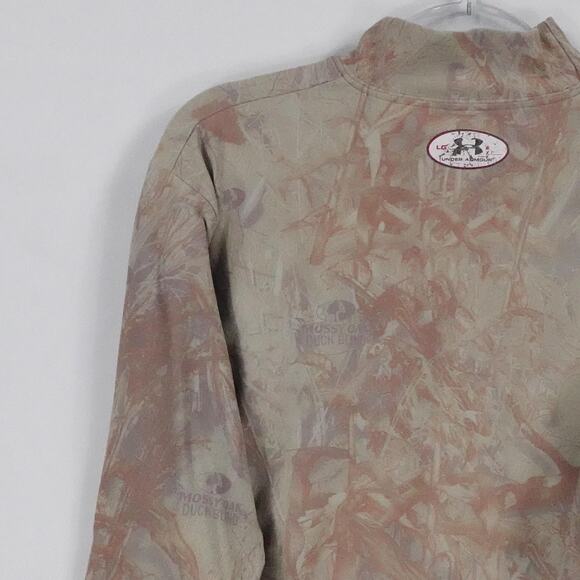 Under Armour Shirt Mens Large Camo Mossy Oak Duck Blind ColdGear Hunting 1245108 - Picture 8 of 16